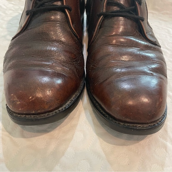 Vtg Mason USA Mens Sz 8.5 D Leather Work Ankle Lace Up Chukka Boots FAIR No Slip - Picture 3 of 13